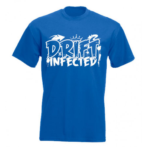 DRIFT INFECTED férfi póló, királykék DRIFT INFECTED férfi póló, királykék