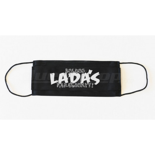 Boldog LADÁS Karácsonyt maszk, fekete Boldog LADÁS Karácsonyt maszk, fekete