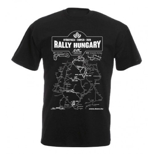 RALLY HUNGARY 2020 férfi póló, fekete