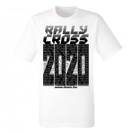 RALLYCROSS 2020 férfi póló, fehér 