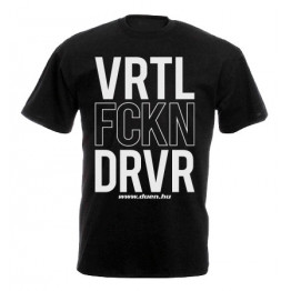 VIRTUAL FCKN DRIVER férfi póló, fekete