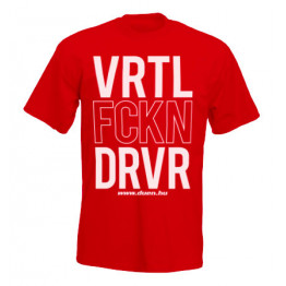 VIRTUAL FCKN DRIVER férfi póló, piros