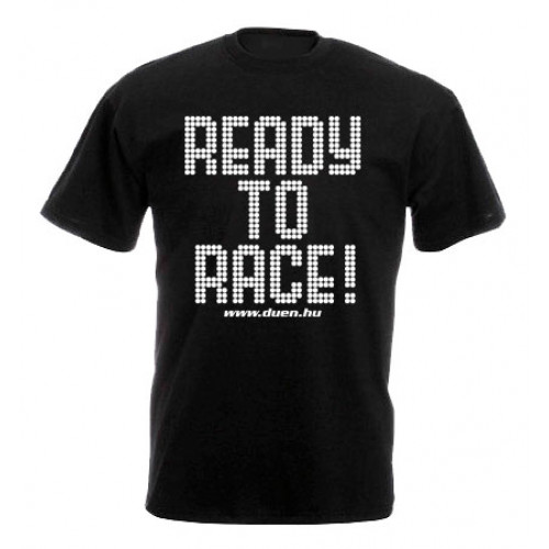 READY TO RACE férfi póló, fekete 