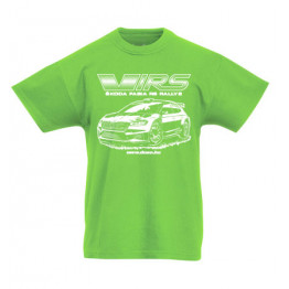 SKODA R5 gyerek póló, lime