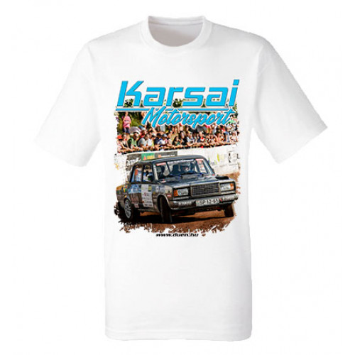 KARSAI Motorsport Lada 2107 férfi póló, fehér 