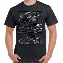 American Super Cars - fekete póló
