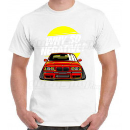 BMW E36 - why so negative? - fehér póló