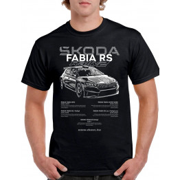 SKODA FABIA RS 2023 férfi póló, fekete