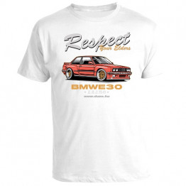 TUNING - BMW E30 - Respect your Elders - Orange - fehér