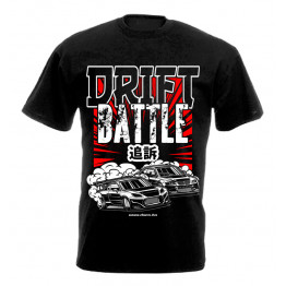 DRIFT BATTLE férfi póló, fekete