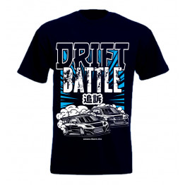 DRIFT BATTLE férfi póló, sötétkék