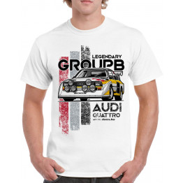 GroupB - AUDI Quattro S1 férfi póló, fehér