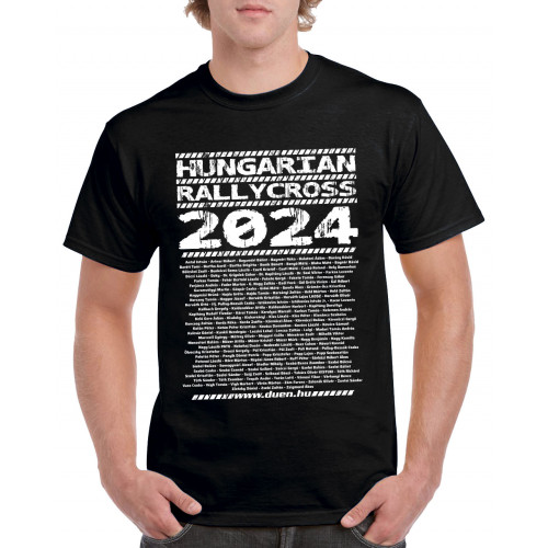 RALLYCROSS 2024 férfi póló, fekete