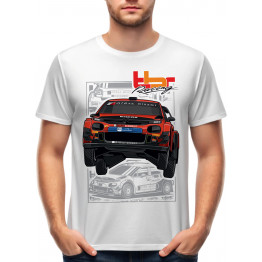 BÚTOR ROBI C3WRC CARTOON férfi póló, fehér