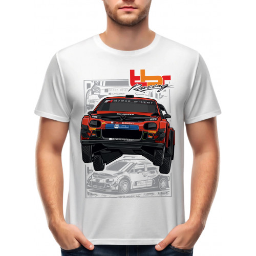 BÚTOR ROBI C3WRC CARTOON férfi póló, fehér