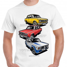 3 LADA Cartoon póló, fehér