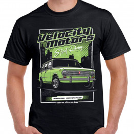 VELOCITY MOTORS - LADA 2102 férfi póló, fekete