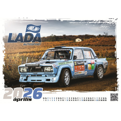 LADA AUTÓSPORT 2026 FALINAPTÁR A3 méret