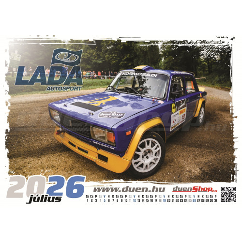 LADA AUTÓSPORT 2026 FALINAPTÁR A3 méret