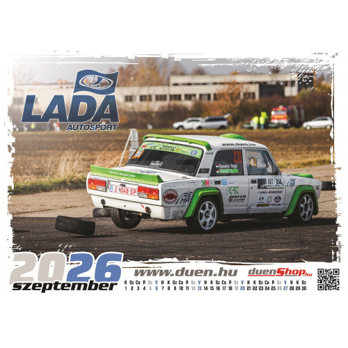 LADA AUTÓSPORT 2026 FALINAPTÁR A3 méret