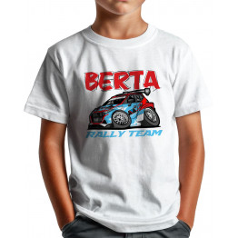 BERTA Rally Team gyerek póló, fehér