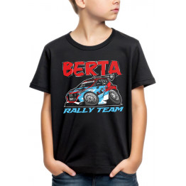 BERTA Rally Team gyerek póló, fekete