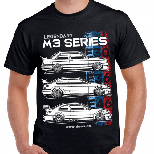 Legendary M3 SERIES férfi póló, fekete