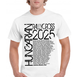 RALLYCROSS 2025 férfi póló, fehér