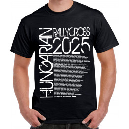 RALLYCROSS 2025 férfi póló, fekete
