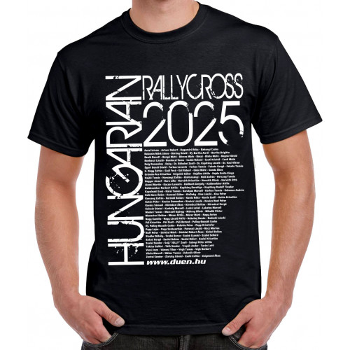 RALLYCROSS 2025 férfi póló, fekete RALLYCROSS 2025 férfi póló, fekete