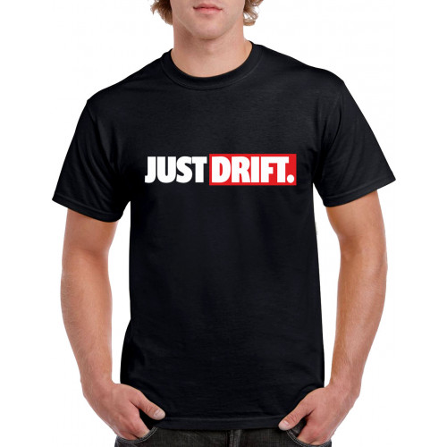JUST DRIFT póló, fekete