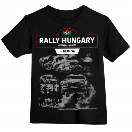 RALLY HUNGARY 2025 CARS gyerek póló, fekete