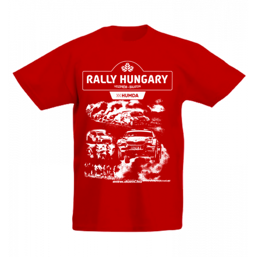 RALLY HUNGARY 2025 gyerek póló, piros