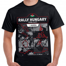 RALLY HUNGARY 2025 MAPS férfi póló, fekete