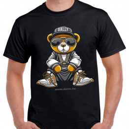 Teddy Bear RALLY - férfi póló, fekete
