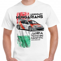 LEGENDARY HUNGARIANS - JANIKA - P206WRC férfi póló, fehér