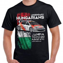 LEGENDARY HUNGARIANS - JANIKA - P206WRC férfi póló, fekete