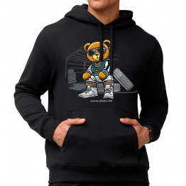 Teddy Bear GARAGE kapucnis pulóver, fekete