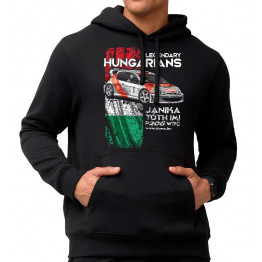 GroupB - JANIKA - P206WRC kapucnis pulóver, fekete GroupB - JANIKA - P206WRC kapucnis pulóver, fekete