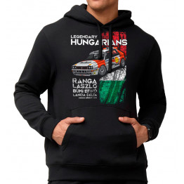 LEGENDARY HUNGARIANS - RANGA - LANCIA kapucnis pulóver, fekete