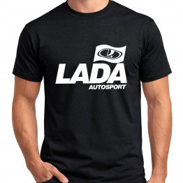 BASIC Lada Autosport férfi póló, fekete