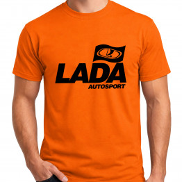 BASIC Lada Autosport férfi póló, narancs