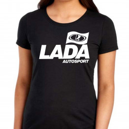 BASIC Lada Autosport női póló, fekete