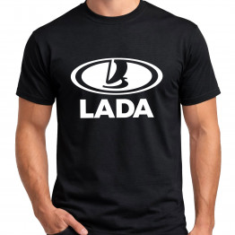 BASIC Lada logo férfi póló, fekete