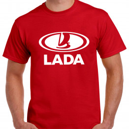 BASIC Lada logo férfi póló, piros
