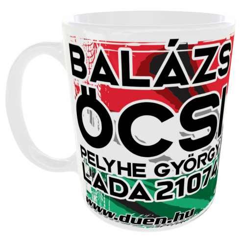 LEGENDARY HUNGARIANS - BALÁZS ÖCSI - Lada 21074 bögre, fehér