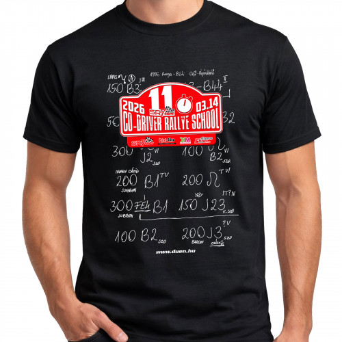 11.Co-Driver Rallye School - navigátor iskola fekete póló