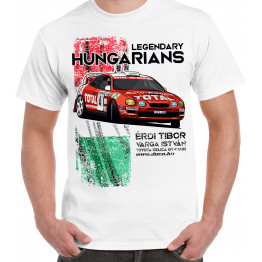 LEGENDARY HUNGARIANS - ÉRDI TIBOR - Toyota Celica GT-Four férfi póló, fehér