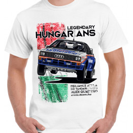 LEGENDARY HUNGARIANS - FERJÁNCZ ATTILA - Audi Quattro férfi póló, fehér