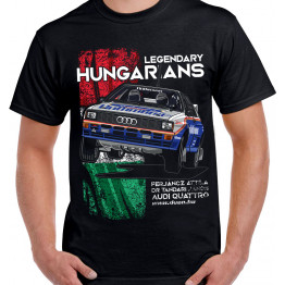 LEGENDARY HUNGARIANS - FERJÁNCZ ATTILA - Audi Quattro férfi póló, fekete